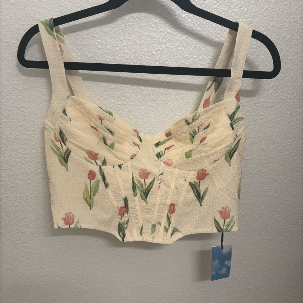 Cider TULIP CORSET CROP TANK TOP - Picture 5 of 8
